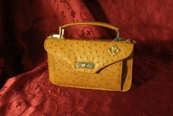 yellow leather purse