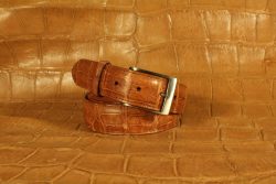 brown leather belt