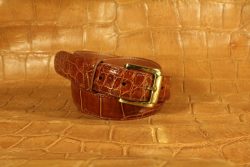 brown leather belt