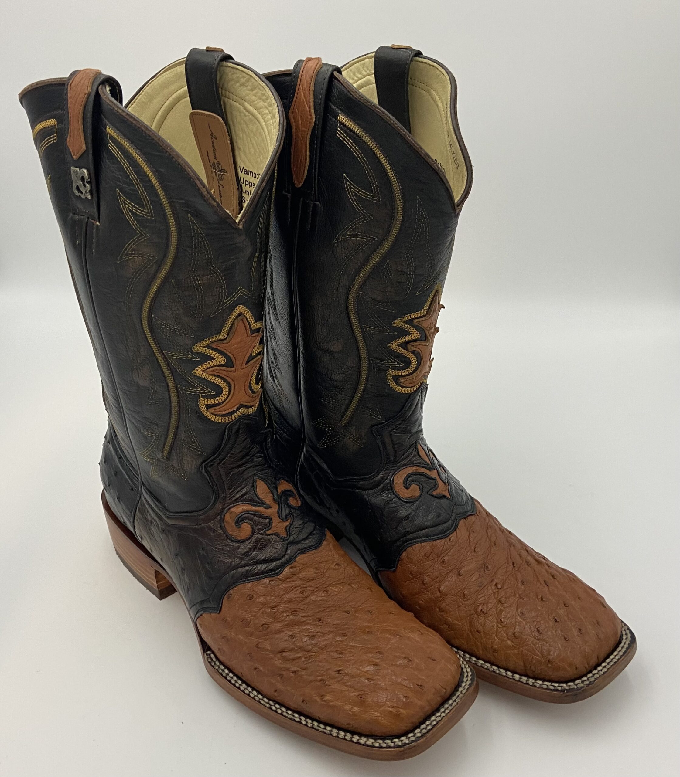 Men's Cognac Ostrich Print Western Belt – Rodeo Boots